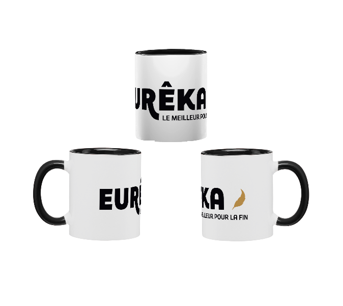 Mug Noir Collection Eurêka (Résistant Micro-ondes et Lave-vaisselle)